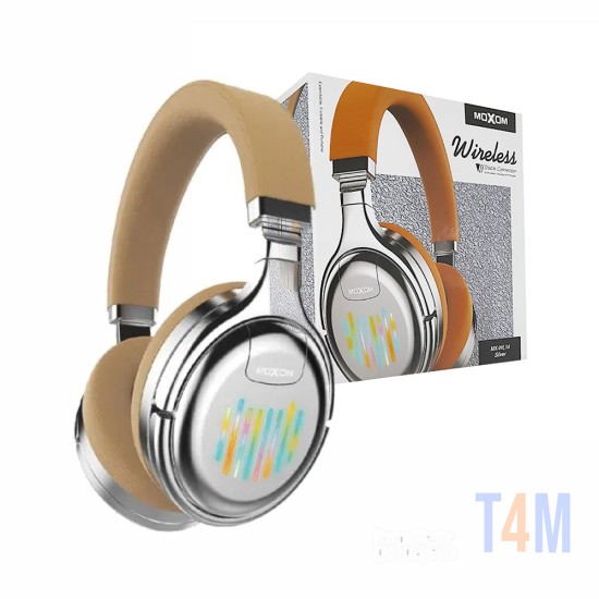 Moxom Wireless Headphones MX-WL14 with LED light Silver